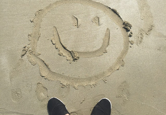 Smile in the sand